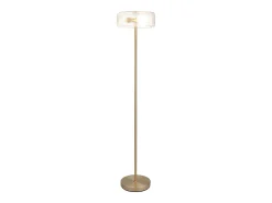 OZAIA Lámpara de pie dorada y transparente D.30 x Alt.145 cm- LACAYA Transparente / Dorado Discount