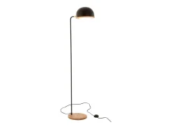 J-Line Lámpara De Pie-Lámpara de pie evy hierro/madera /natural Alt. 130 cm Negro
