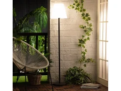 Discount Ledkia Lámpara de Pie Exterior de Aluminio Maipo Negro Multicolor