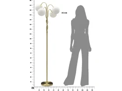 Lámpara De Pie-Lámpara de pie Glamy de 4 luces, Ø54 x 176 cm Blanco