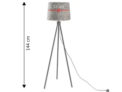 Clearance VS Venta-stock Lámpara de pie Kiomi de alga marina y metal, altura 144 cm Beige