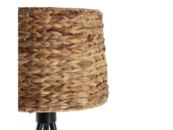 Clearance VS Venta-stock Lámpara de pie Kiomi de alga marina y metal, altura 144 cm Beige