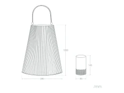 Ledkia Lámpara de Pie LED Batería Exterior Nora 1000 mm Beige Hot