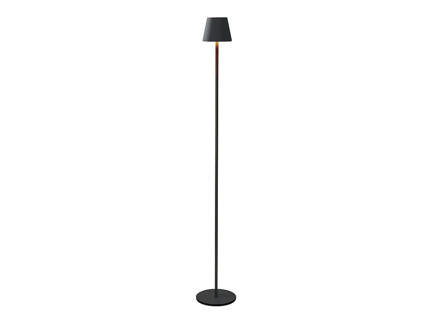 NETTLIFE Lámpara De Pie-Lámpara de pie LED moderna negra regulable 125 cm 3 temperaturas de color USB Sala de estar Negro