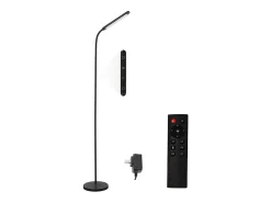 NETTLIFE Lámpara de pie LED para sala de estar, regulable, color , 11 W, flexible, 360°, para sofá Negro Online