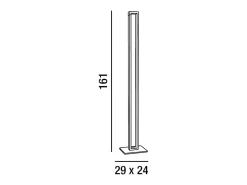 Lámpara De Pie-Lámpara de pie LED orientable e inclinable Perenz, 27 W, 2495 lm, altura 161 cm, CCT, color Blanco
