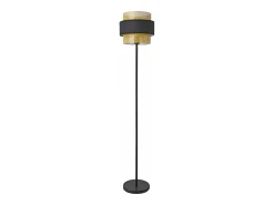 Helloshop26 Lámpara de pie luminaria 160 x 30 cm negra y dorada lux.pro 03_0007253 Negro Sale