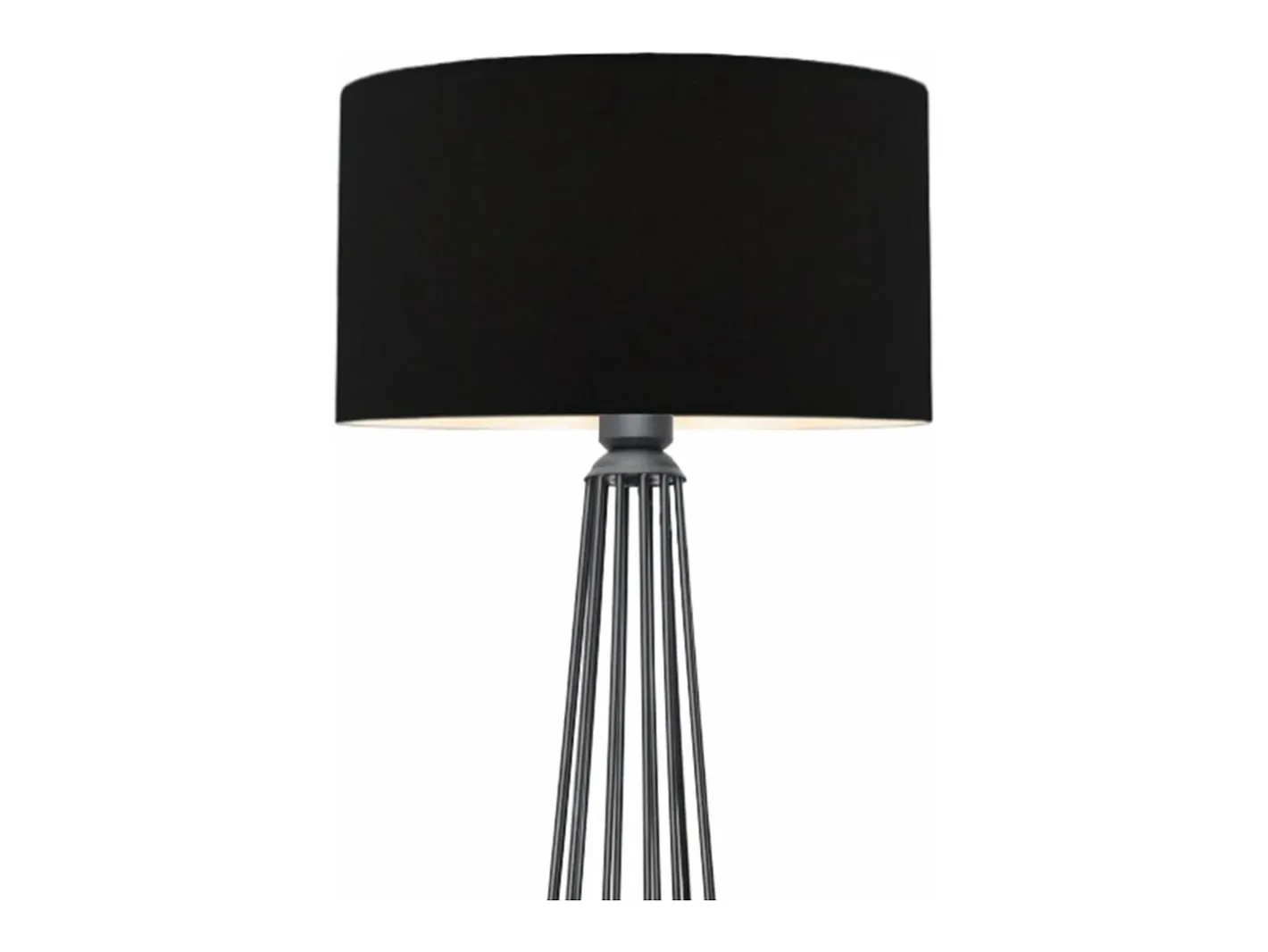 Helloshop26 Lámpara de pie luminaria altura 155 cm casquillo E27 antracita/ 03_0007288 Negro New