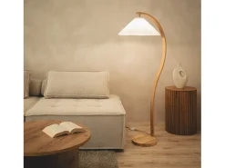 Hot Ledkia Lámpara de Pie Madera Luanda Naranja