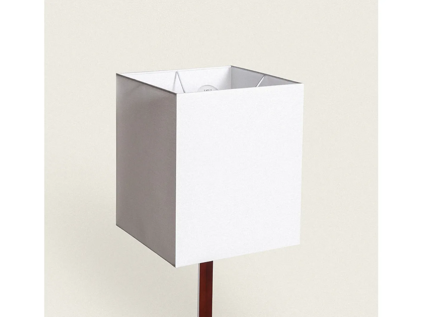 Ledkia Lámpara De Pie-Lámpara de Pie Madera y Metal Lizza Blanco