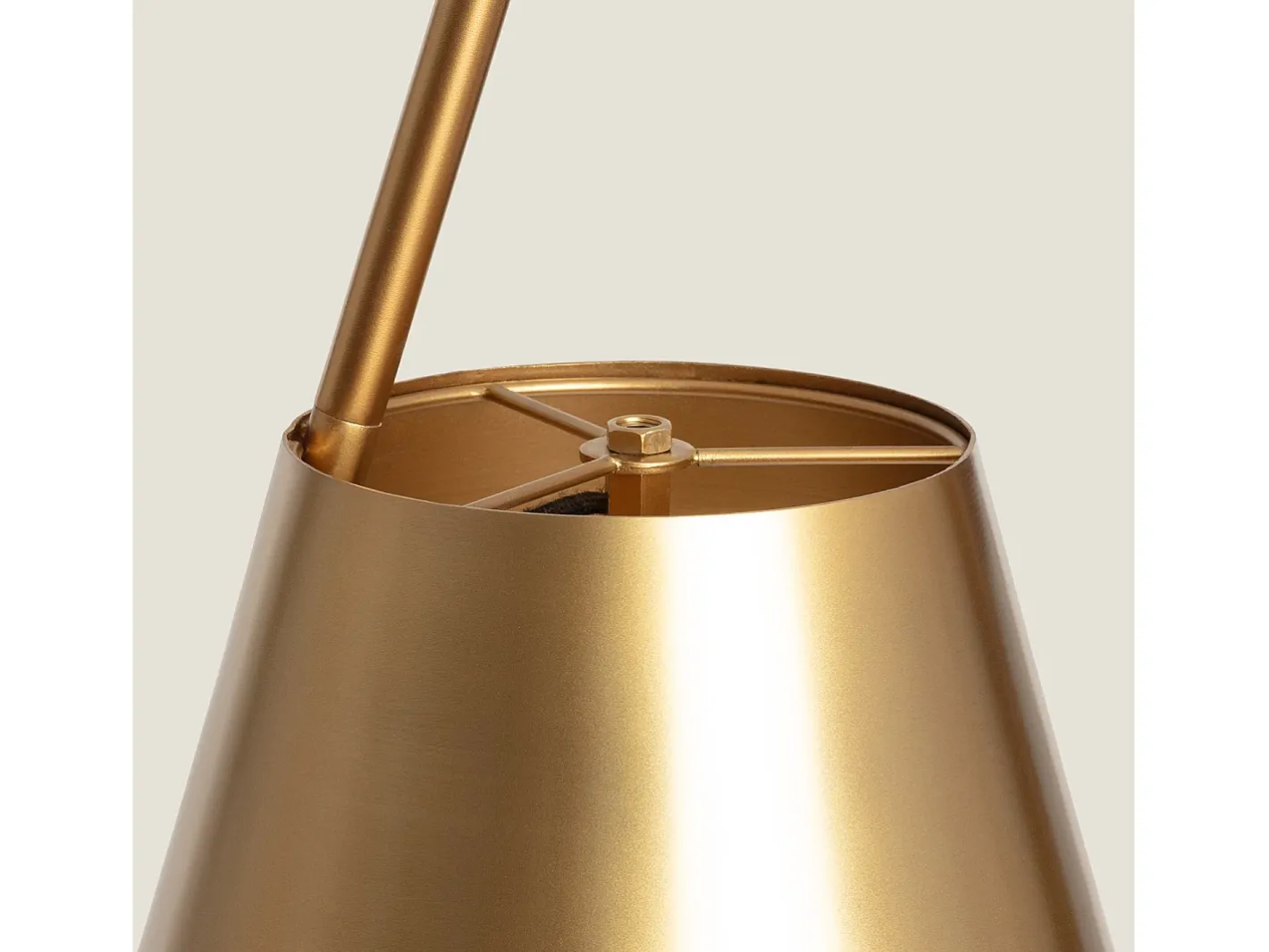 Ledkia Lámpara De Pie-Lámpara de Pie Metal Bardney Dorado