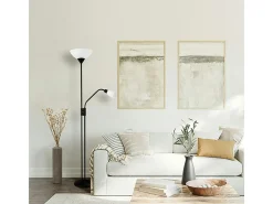 Lámpara de pie Milano Bel Air 40W con luz de lectura Ø28x170 cm Negro Best