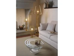 Lámpara de pie Minerva Ø38x166 cm en hierro estilo reticulado Diseño moderno con interruptor de pie Conexión E27 Made in Italy Mud Gris Clearance