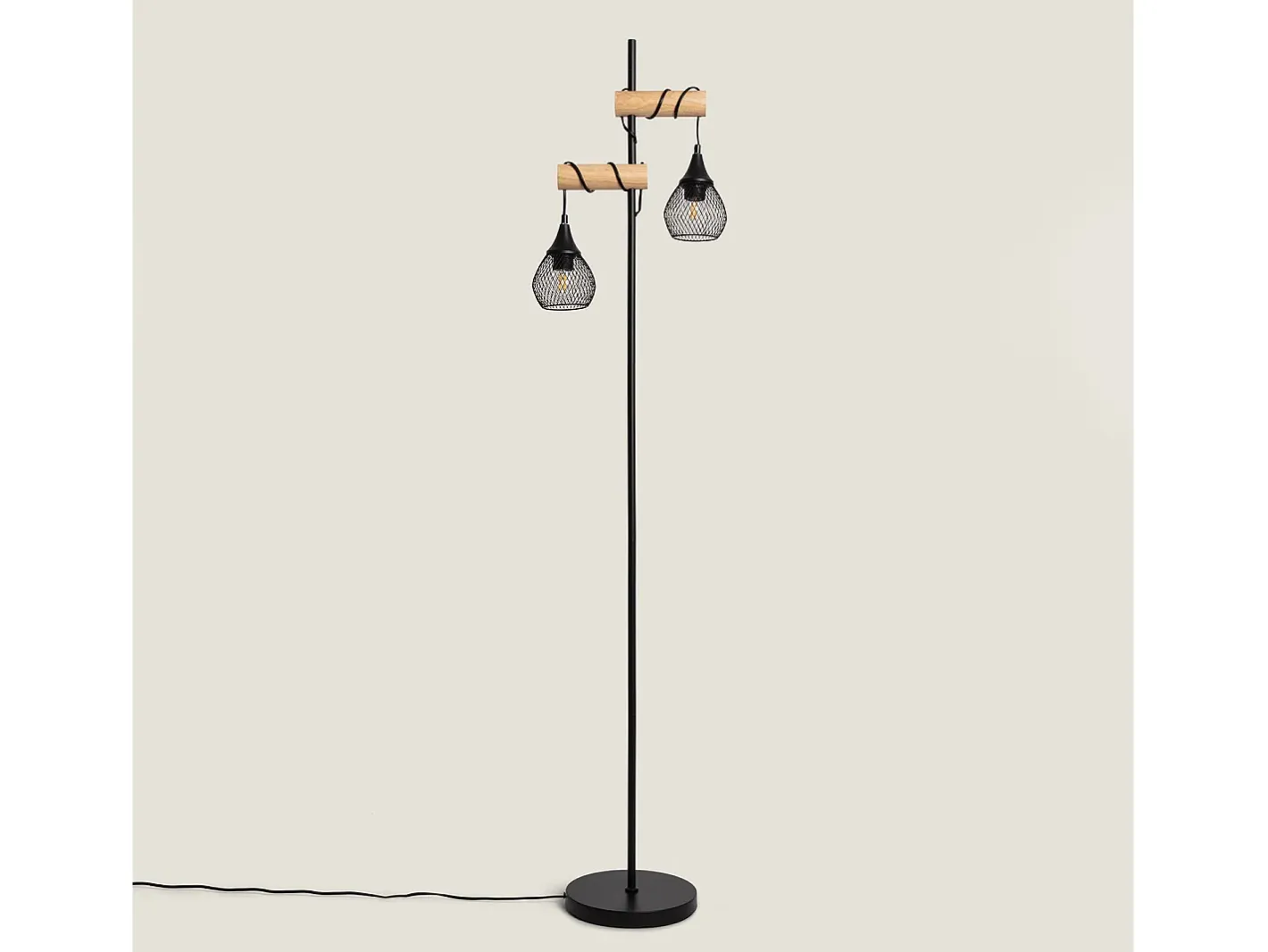 Ledkia Lámpara de Pie Monah Negro Multicolor
