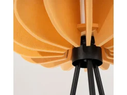 Hot Sollux Lighting Lámpara de pie Mula moderno de fieltro/acero - 1 fuentes luminosas - L.45 x A.134 cm - /negro Amarillo