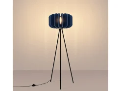 Sollux Lighting Lámpara De Pie-Lámpara de pie Mula moderno de fieltro/acero - 1 fuentes luminosas - L.45 x A.134 cm - marino/negro Azul
