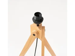 Sollux Lighting Lámpara de pie Natt moderno de tela/PVC/madera - 1 fuentes luminosas - L.77 x A.140 cm - burdeos/madera natural Rojo Online