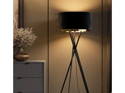 Vicco Lámpara De Pie-Lámpara de pie 50x50x154 goldamo Negro