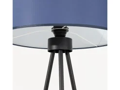 Sollux Lighting Lámpara De Pie-Lámpara de pie Nevia minimalista de tela/PVC/acero - 1 fuentes luminosas - L.40 x A.135 cm - marino/negro Azul