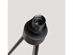 Sollux Lighting Lámpara de pie Nevia minimalista de tela/PVC/acero - 1 fuentes luminosas - L.40 x A.135 cm - color topo/negro Gris Best