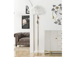 Lámpara De Pie-Lámpara de pie Slim Blanca Cm Ø50X165 Blanco