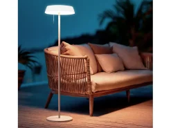 Ledkia Lámpara de Pie Solar Exterior LED 2.6W Aldana Blanco Clearance