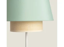 Ledkia Lámpara De Pie-Lámpara de Pie Tela Chulu Verde Multicolor