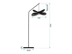 Lámpara De Pie Toolight App1830-1F Black Brown Negro Outlet