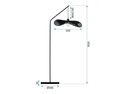 Hot Lámpara De Pie Toolight App1829-1F Brown Marru00f3n