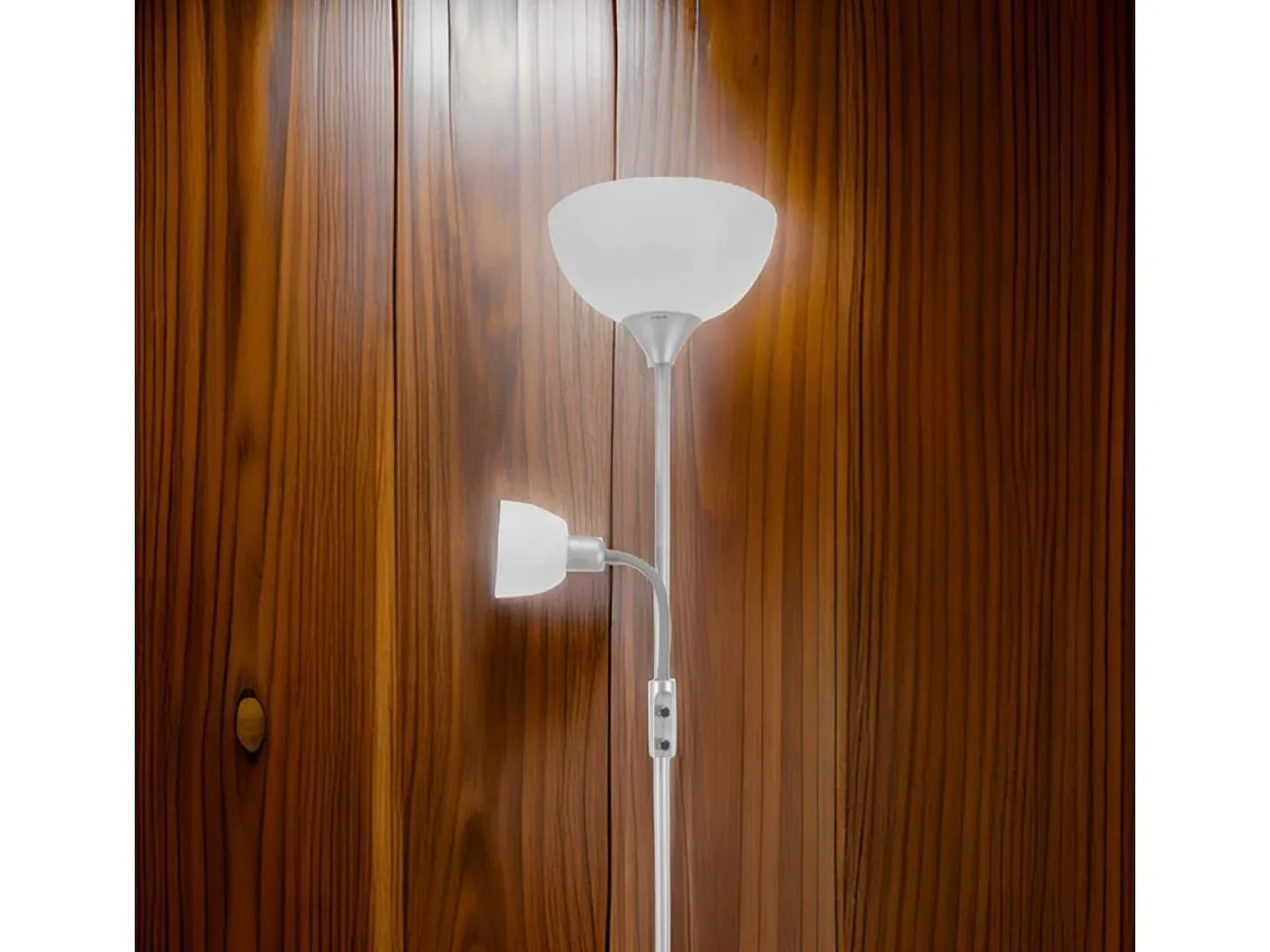 Lámpara De Pie-Lámpara de pie Torino Bel Air 80W + brazo orientable plata Ø25x179 cm Plateado