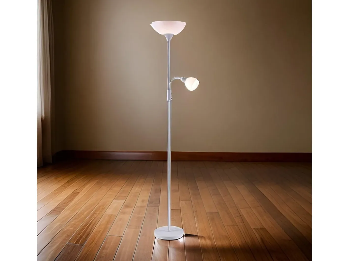 Sale Lámpara de pie Torino Bel Air 80W + brazo orientable Ø25x179 cm Blanco