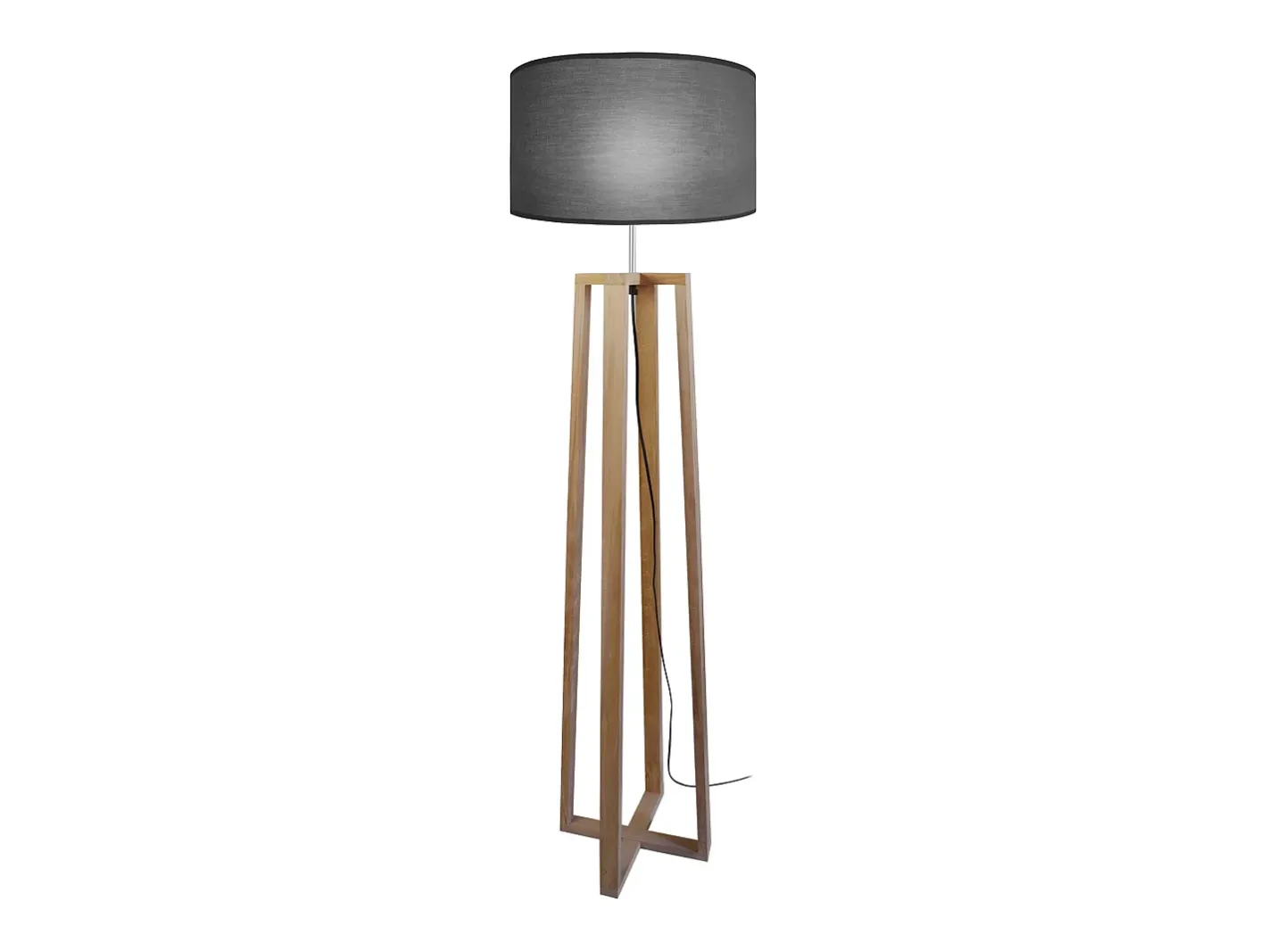 TOSEL Lámpara de Pie ,madera,natural,A155xD 40x P 40cm Gris Best