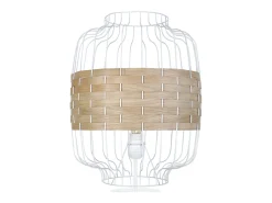 Clearance TOSEL Lámpara de Pie ,madera,Blanco ,A 170xD40x P 40cm Color natural claro