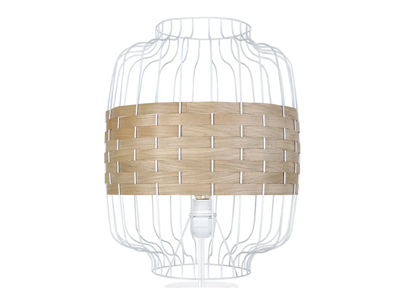 Clearance TOSEL Lámpara de Pie ,madera,Blanco ,A 170xD40x P 40cm Color natural claro