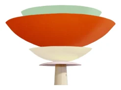 New TOSEL Lámpara de Pie ,madera,,A162xD40xP40cm Naranja