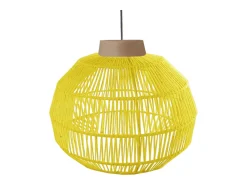 TOSEL Lámpara de Pie ,metal,madera,haya,,A195xD43xP110cm Amarillo Discount
