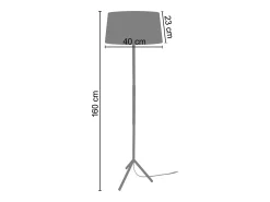 TOSEL Lámpara De Pie-Lámpara de Pie ,metal,Negro ,A 160x D40xP40cm Verde