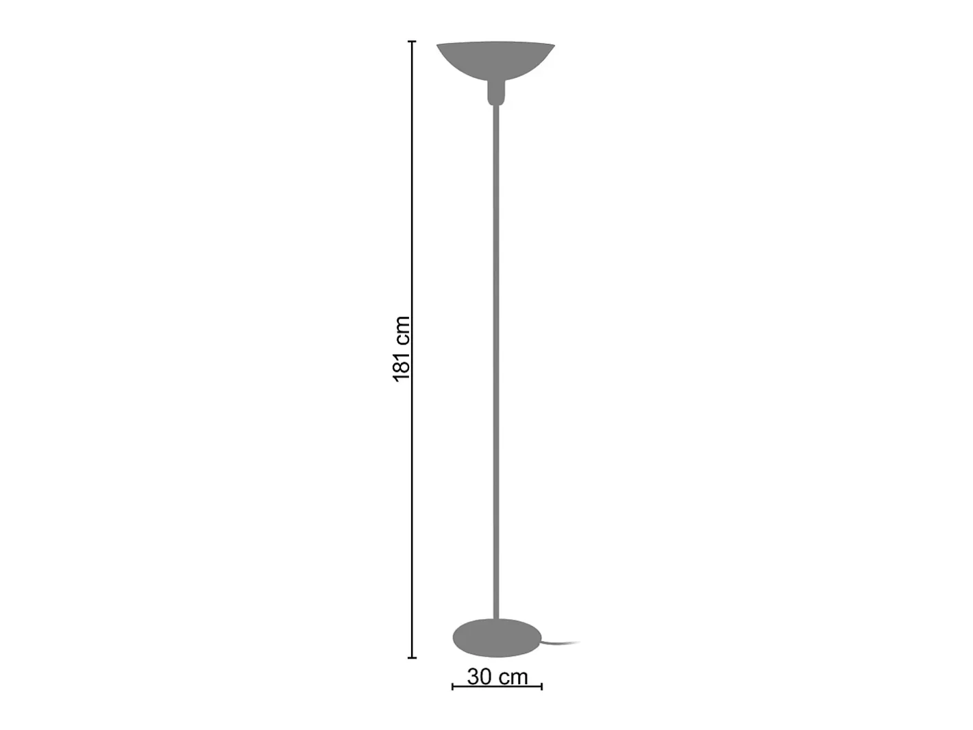 Hot TOSEL Lámpara de Pie ,metal, ,A165xD30xP30cm Azul