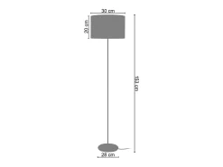 TOSEL Lámpara de Pie ,metal,,A153xD35xP35cm Naranja New