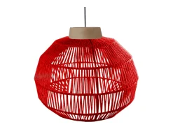 TOSEL Lámpara de Pie ,metal,madera,haya,,A30xD35xP40cm Rojo Sale