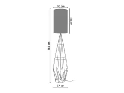 Best TOSEL Lámpara de Pie ,metal,Marrón,A165xD30xP30cm Marru00f3n