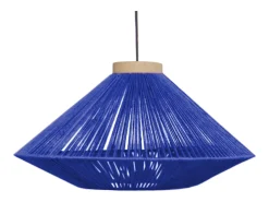 Discount TOSEL Lámpara de Pie ,metal,madera, ,A195xD 43x P 110cm Azul