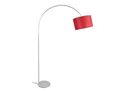 TOSEL Lámpara de Pie ,metal,Aluminio , A190xD100xP 30cm Rojo Discount