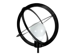 TOSEL Lámpara de Pie ,metal, ,A170xD 40xP40cm Negro