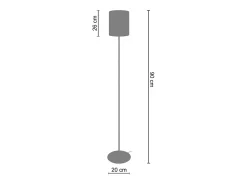TOSEL Lámpara de Pie ,metal,,A168xD 40xP40cm Naranja Sale