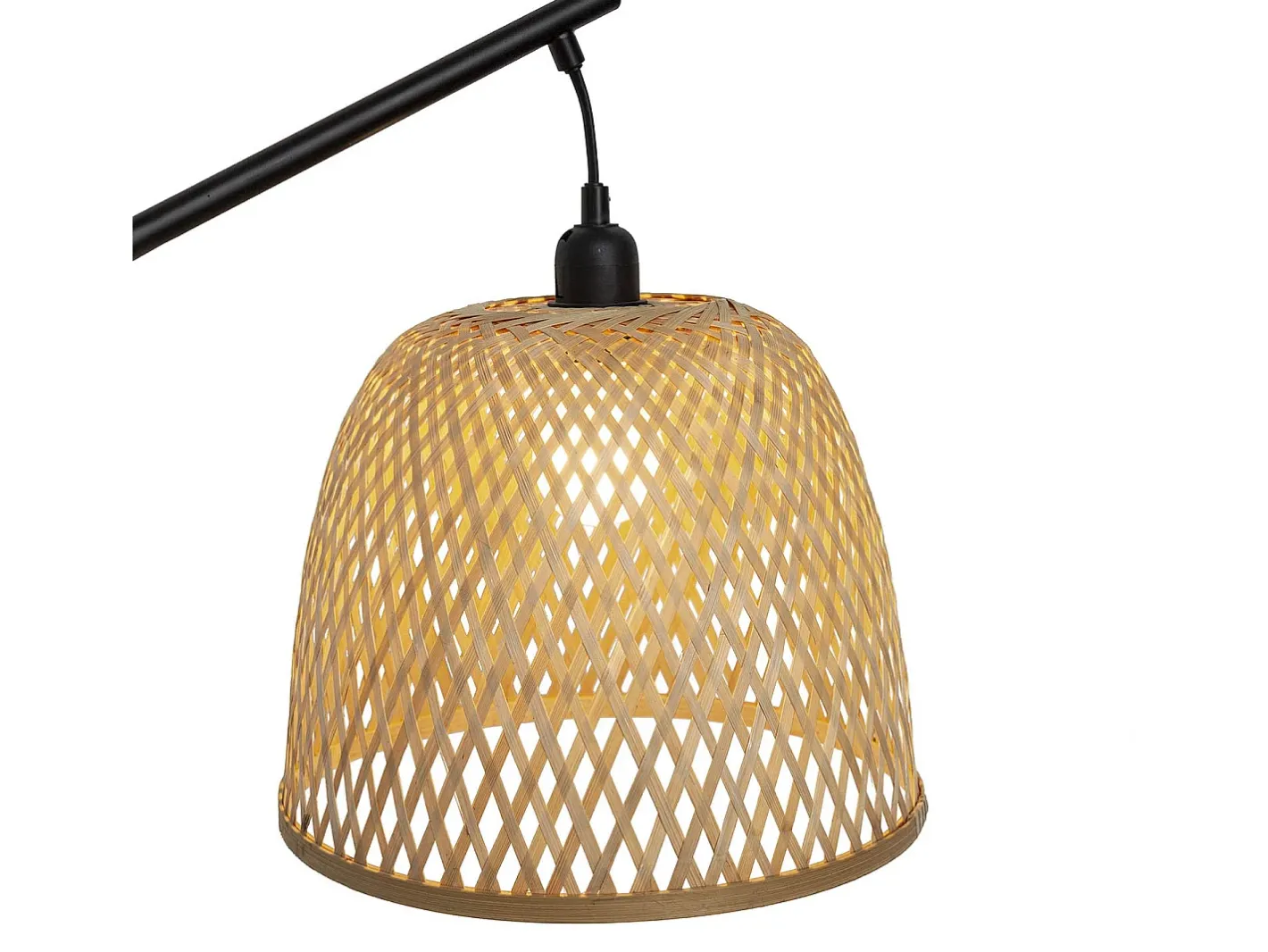 VS Venta-stock Lámpara De Pie-Lámpara de pie Umiko de Bambú, altura 156 cm Beige