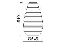 Lámpara de pie y mesa TWIST estilo moderno y escandinavo - Alt. 91 cm x D. 54,5 cm - GX53 LED T2 - 18W - 1200lm y 3000K - cable 2 metros - on&off - ip20 Marru00f3n