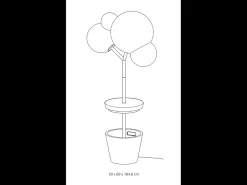 Lámpara de pie Zafferano - Tree of Light para exterior e interior, color - Lámpara de pie LED E27 - Superficie de apoyo orientable Blanco