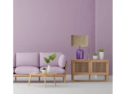 TOSEL Lámpara de Salón ,madera,vidrio,natural, A 53xD35xP35cm Violeta Best