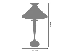 TOSEL Lámpara de Salón ,metal,madera,,A61xD35xP35cm Naranja Discount